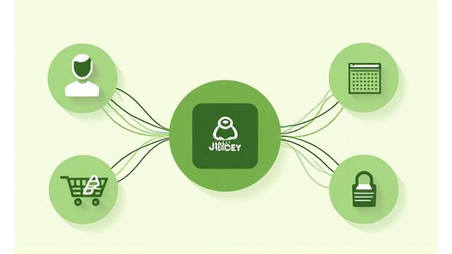 Perlindungan data peribadi dengan ikon kunci dan daun