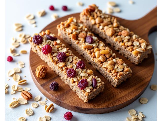 Pelbagai energy bar seperti granola, protein, dan superfood