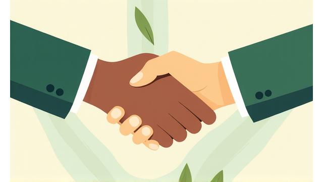 Illustration of general terms and conditions with a handshake and legal document icons